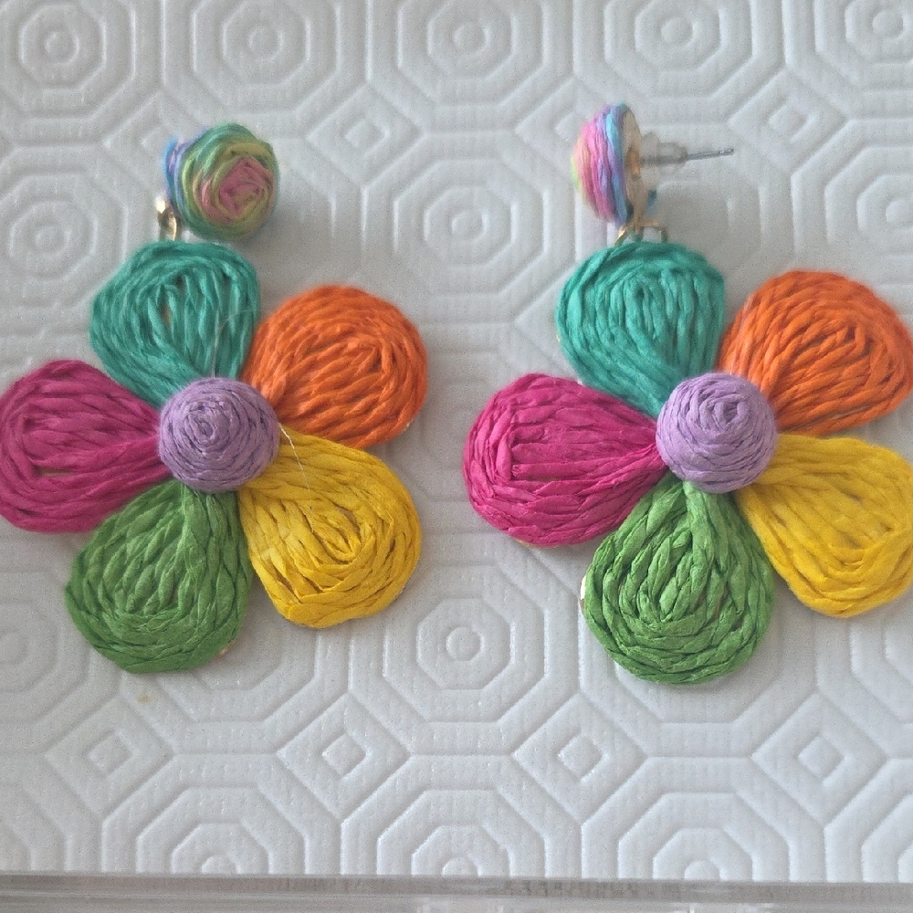 Colorful Flower Earrings